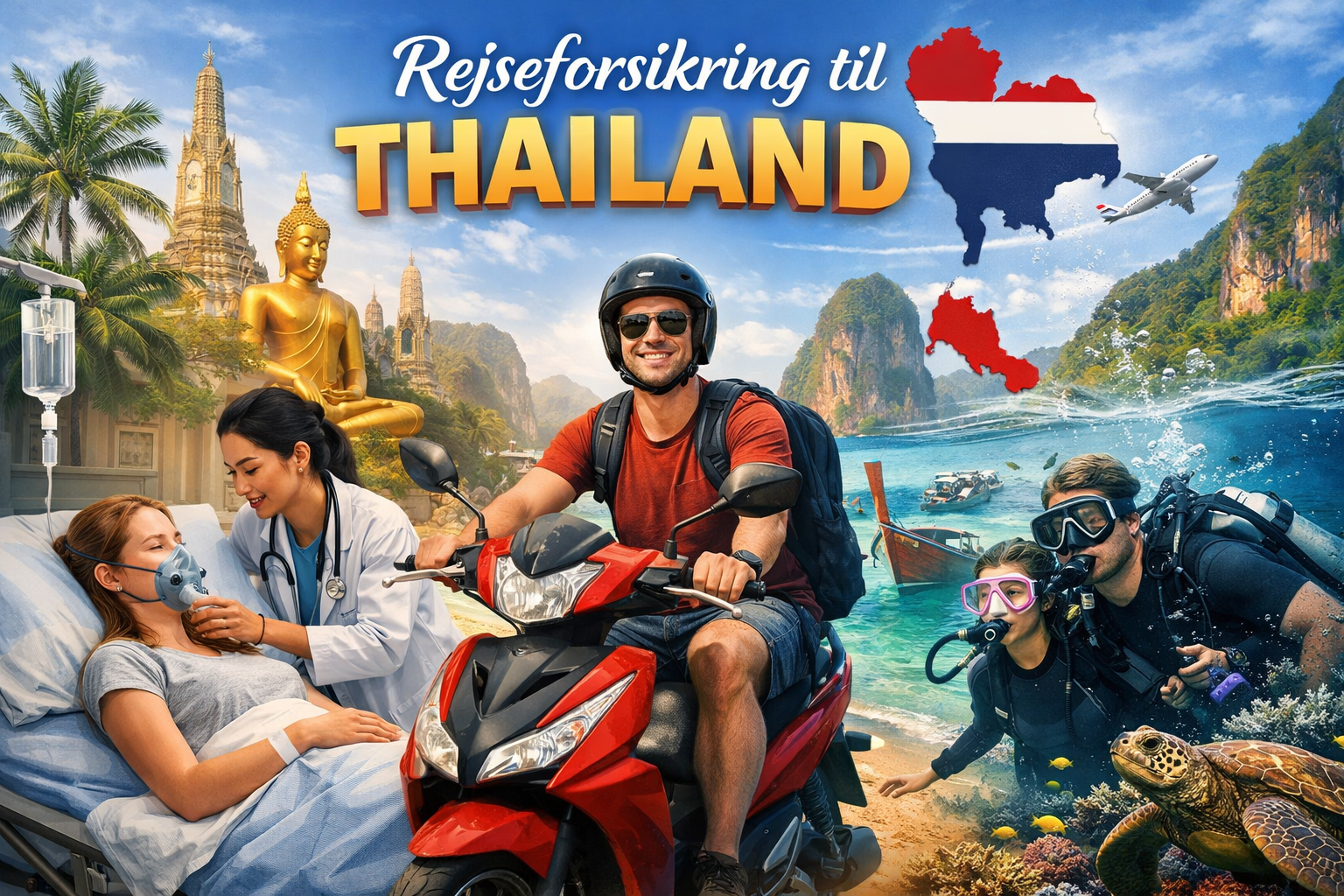 Motorcykel, dykning og sygdom – særlige risici ved rejser i Thailand