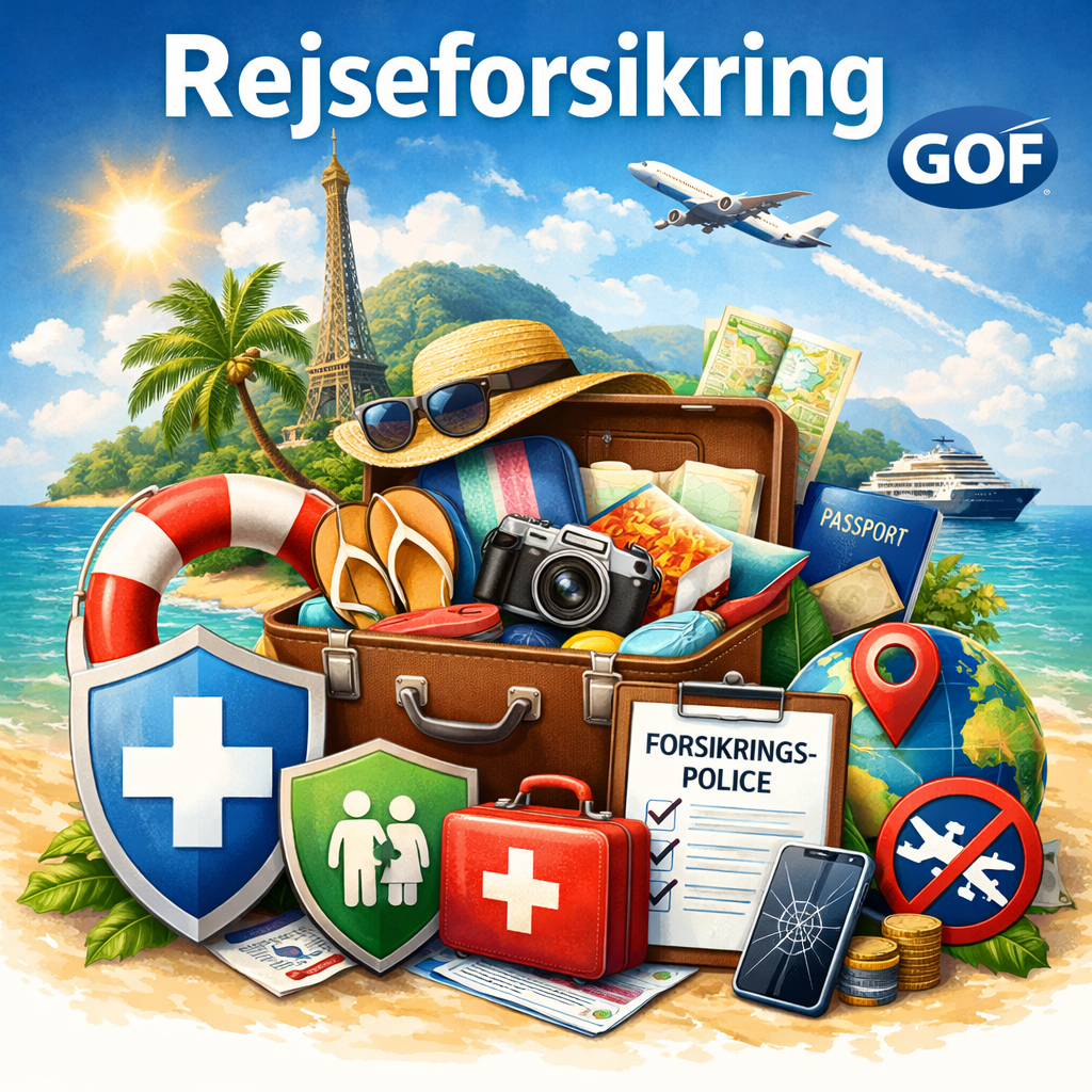 Illustration af processen for valg af rejseforsikring