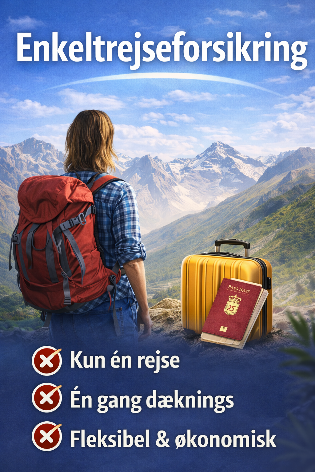 Enkeltrejseforsikring – illustration af dækning og funktion