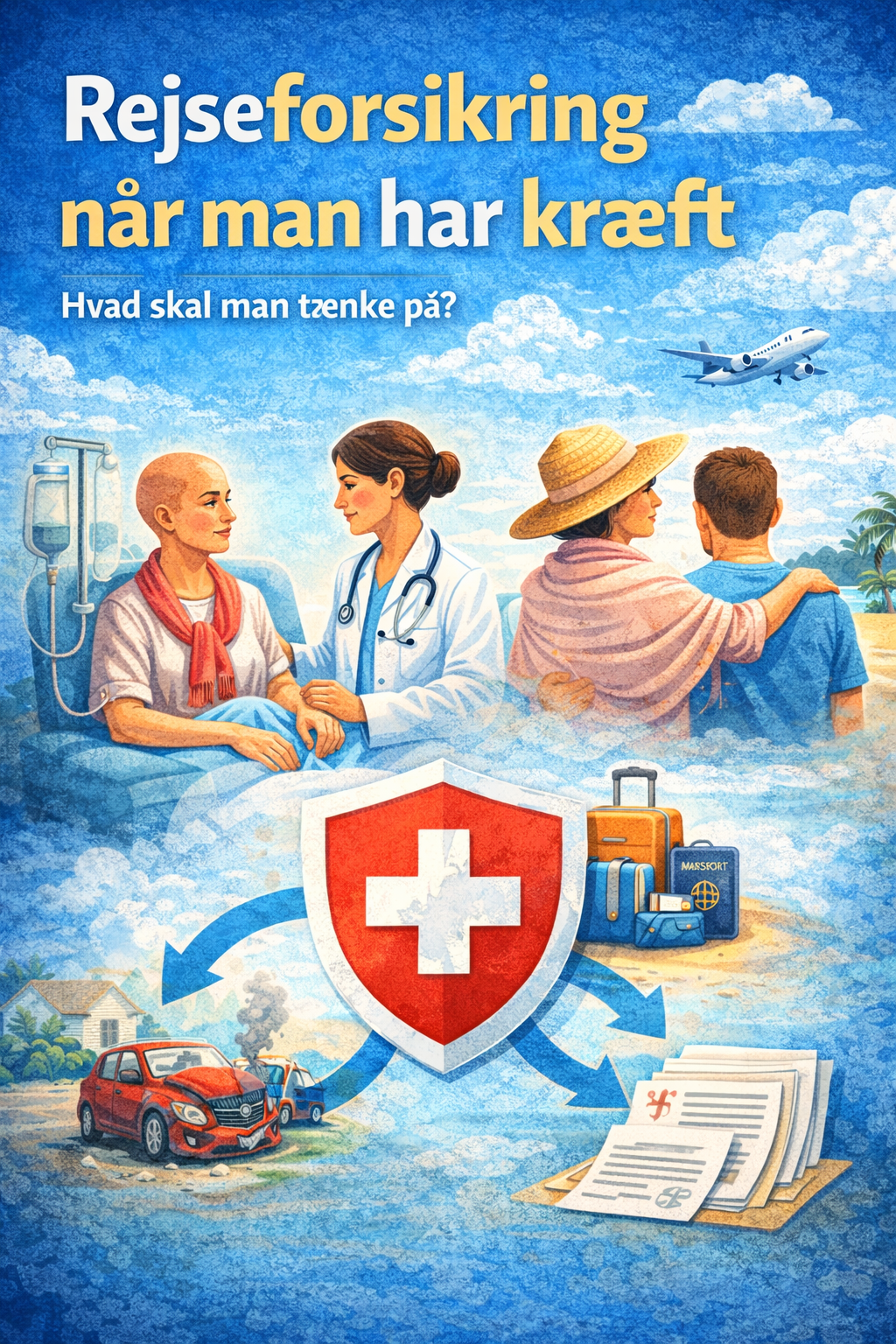 Illustration: kendt sygdom og rejseforsikring ved kræft